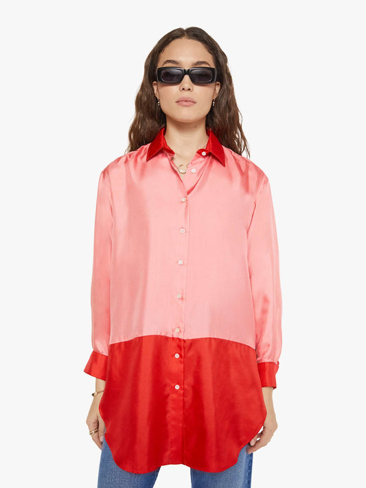 Mother Denim La Prestic Ouiston Liquette Top ROSE MIX