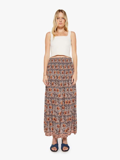 Mother Denim Natalie Martin Bella Skirt VINTAGE FLOWERS SLATE