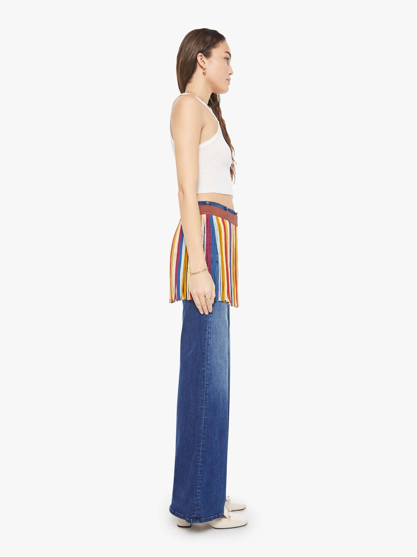 Mother Denim Alix of Bohemia Tessa Skirt CANDY FRINGE