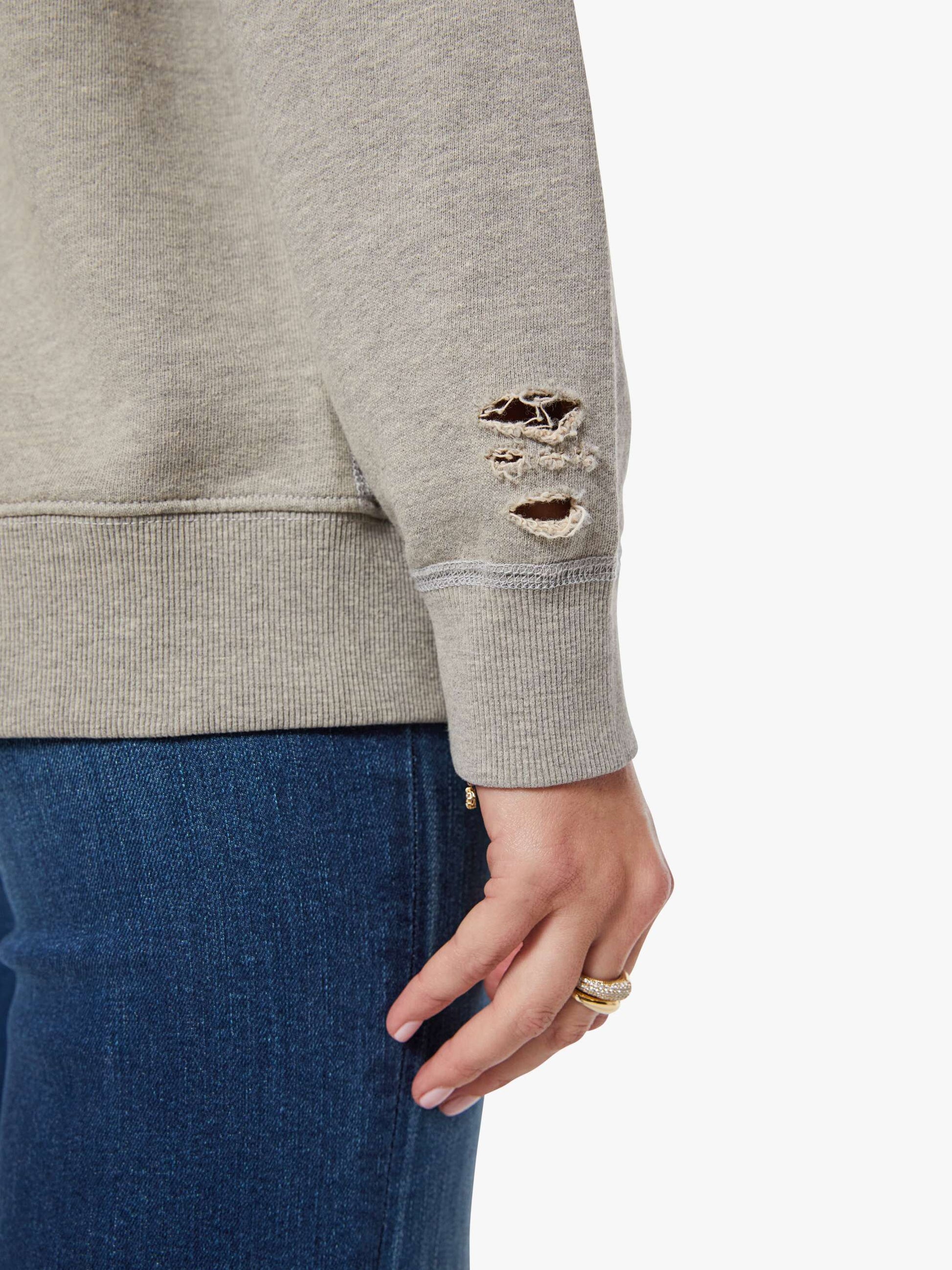 Mother Denim MadeWorn Rolling Stones Destroyed Sweatshirt Grey (Open)