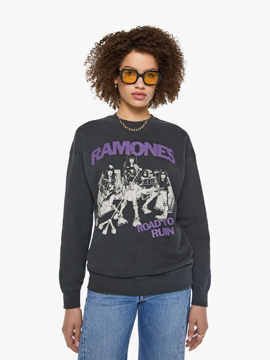 Mother Denim MadeWorn Ramones Sweatshirt Black (Charcoal)