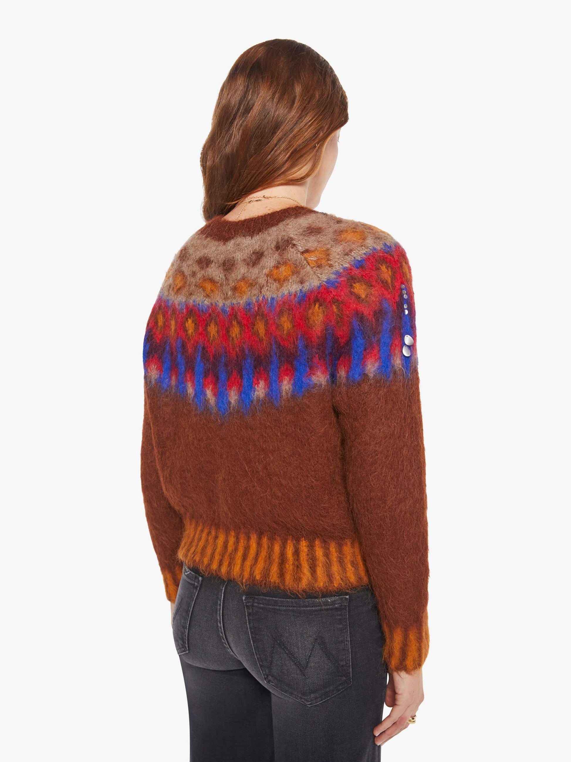 Mother Denim Maria Cher Brookside Creek Sweater BRICK