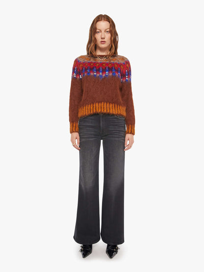 Mother Denim Maria Cher Brookside Creek Sweater BRICK