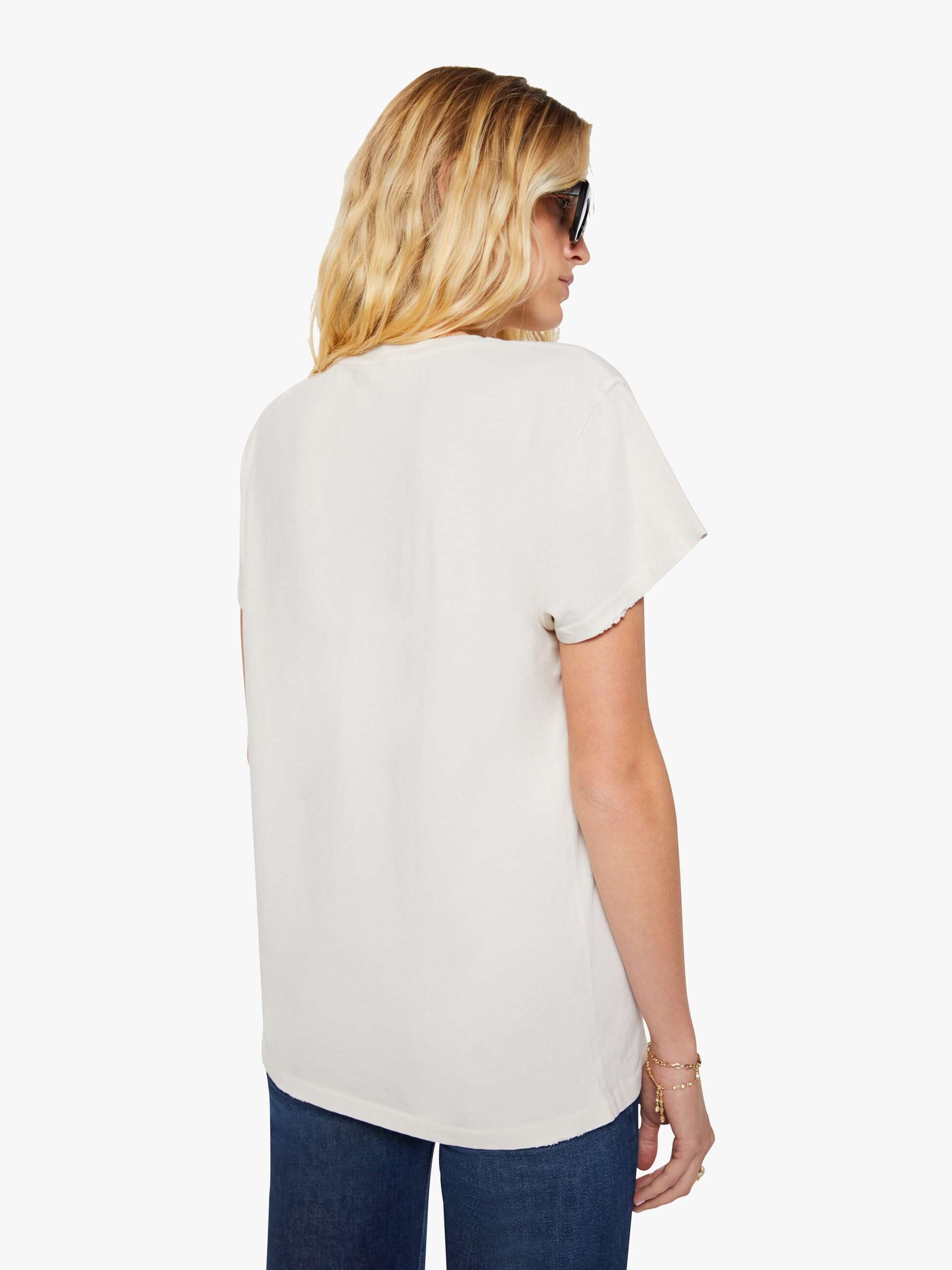 Mother Denim MadeWorn Blondie Tee White (Natural)
