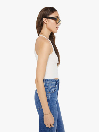 Mother Denim Eterne Cropped Rib Tank White (Natural)