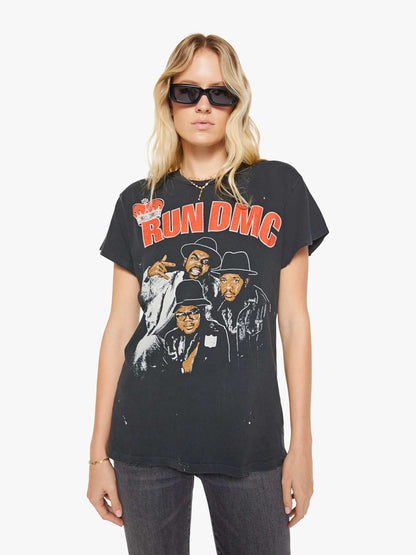 Mother Denim MadeWorn Run DMC Tee Black (Charcoal)