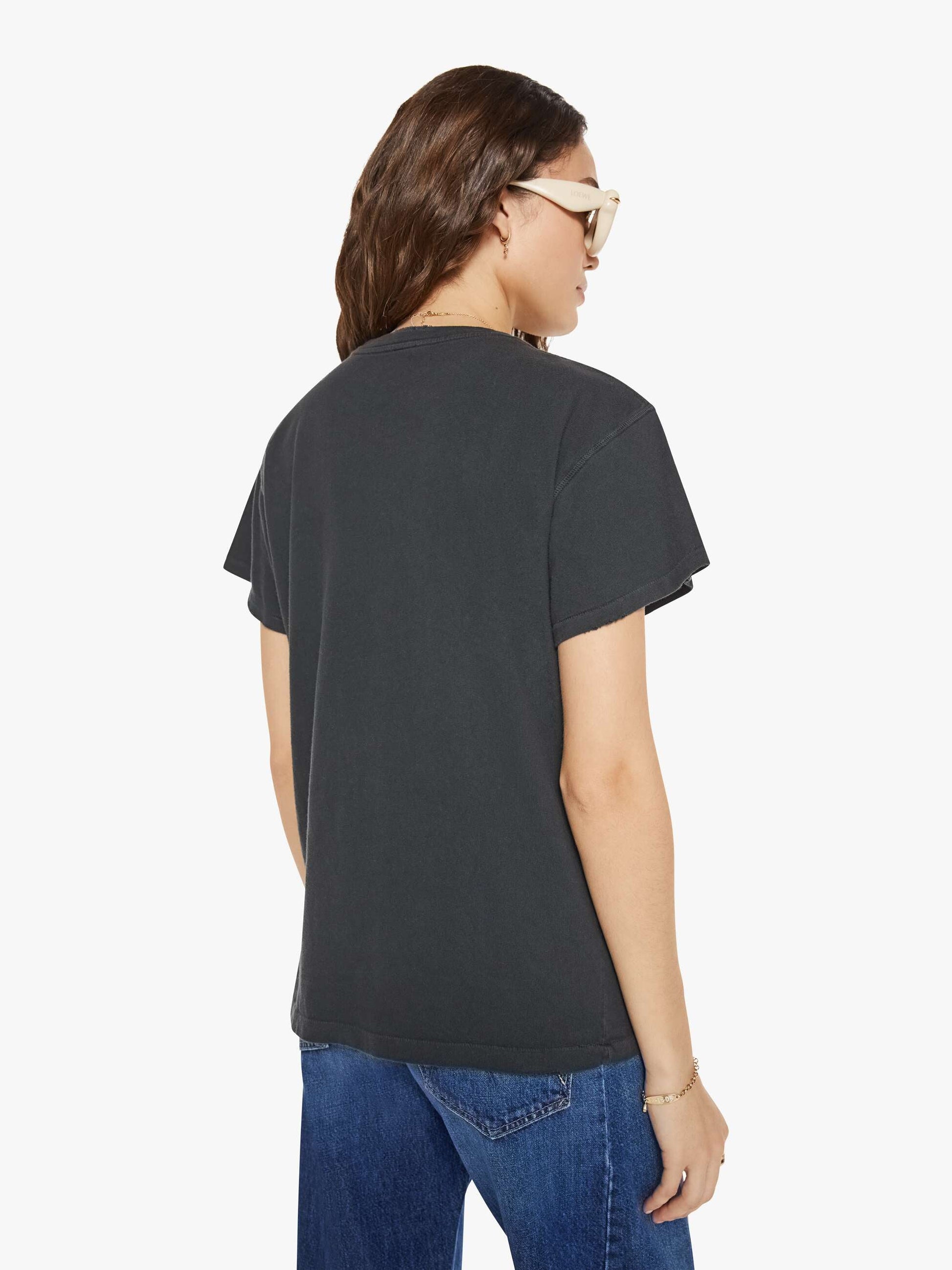 Mother Denim MadeWorn B52S Tee Black (Charcoal)