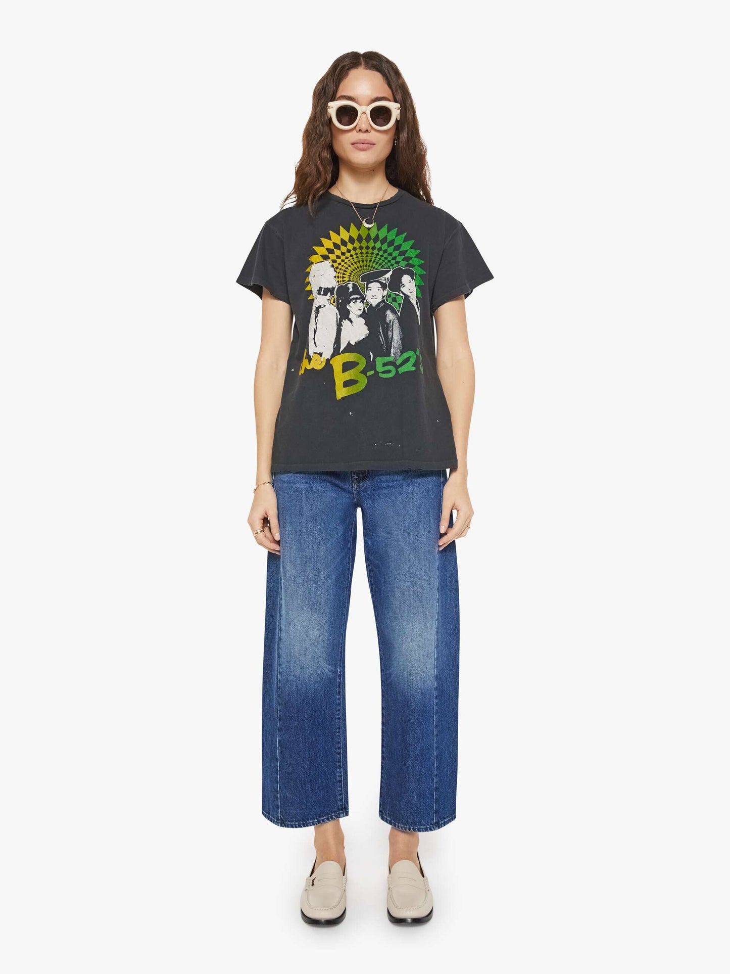 Mother Denim MadeWorn B52S Tee Black (Charcoal)