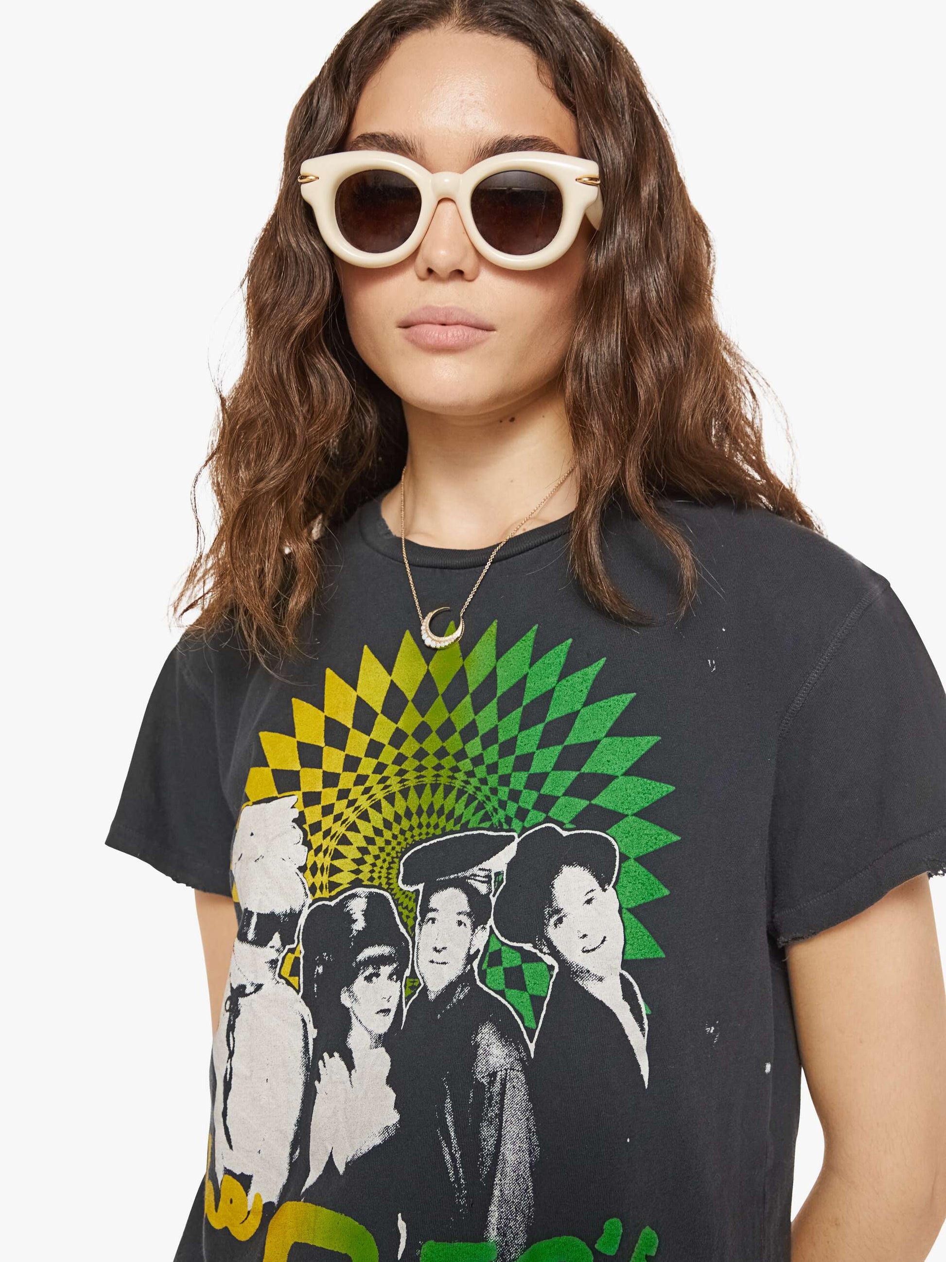 Mother Denim MadeWorn B52S Tee Black (Charcoal)
