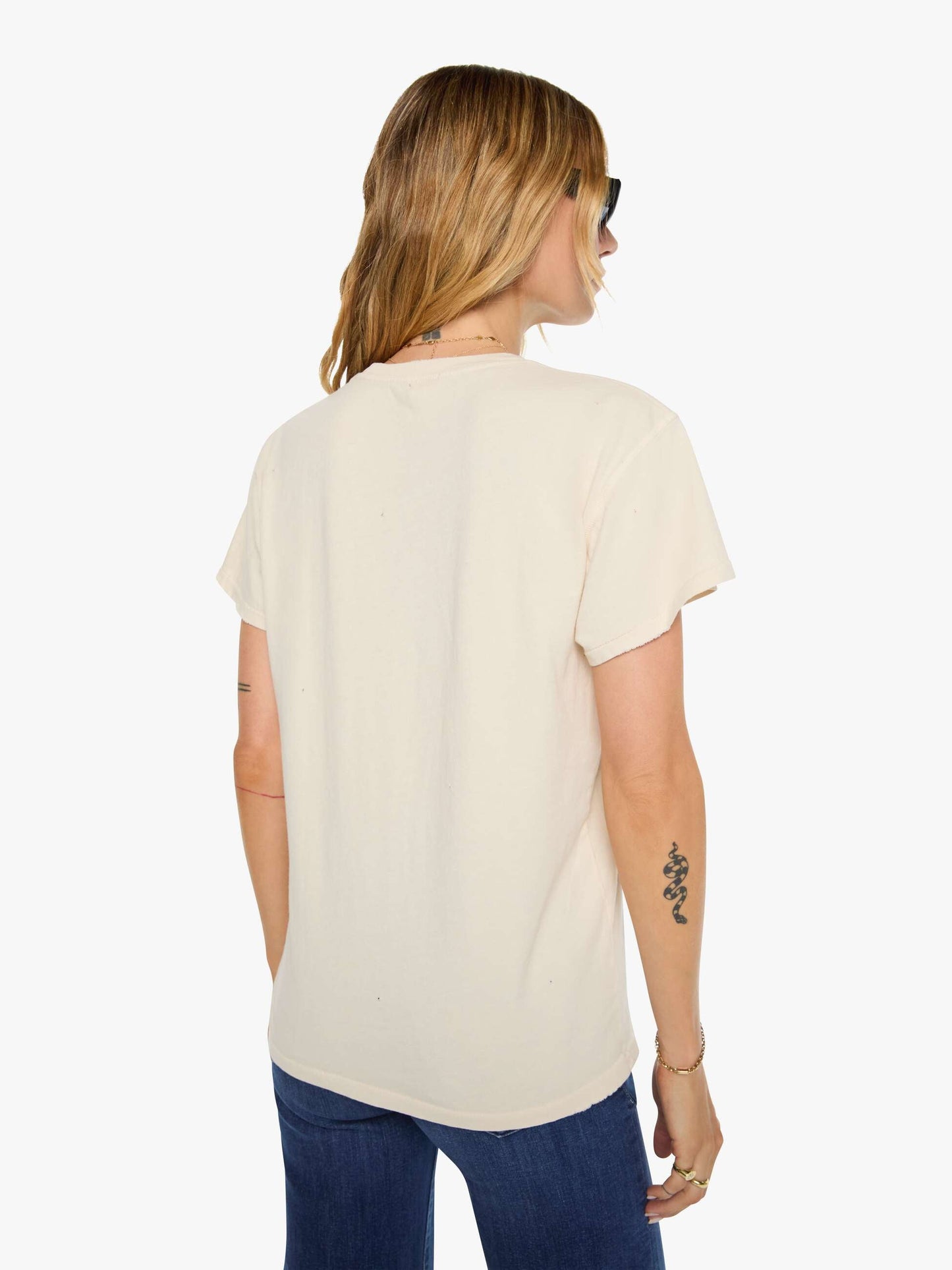 Mother Denim MadeWorn Stevie Nicks Tee Beige (Light)