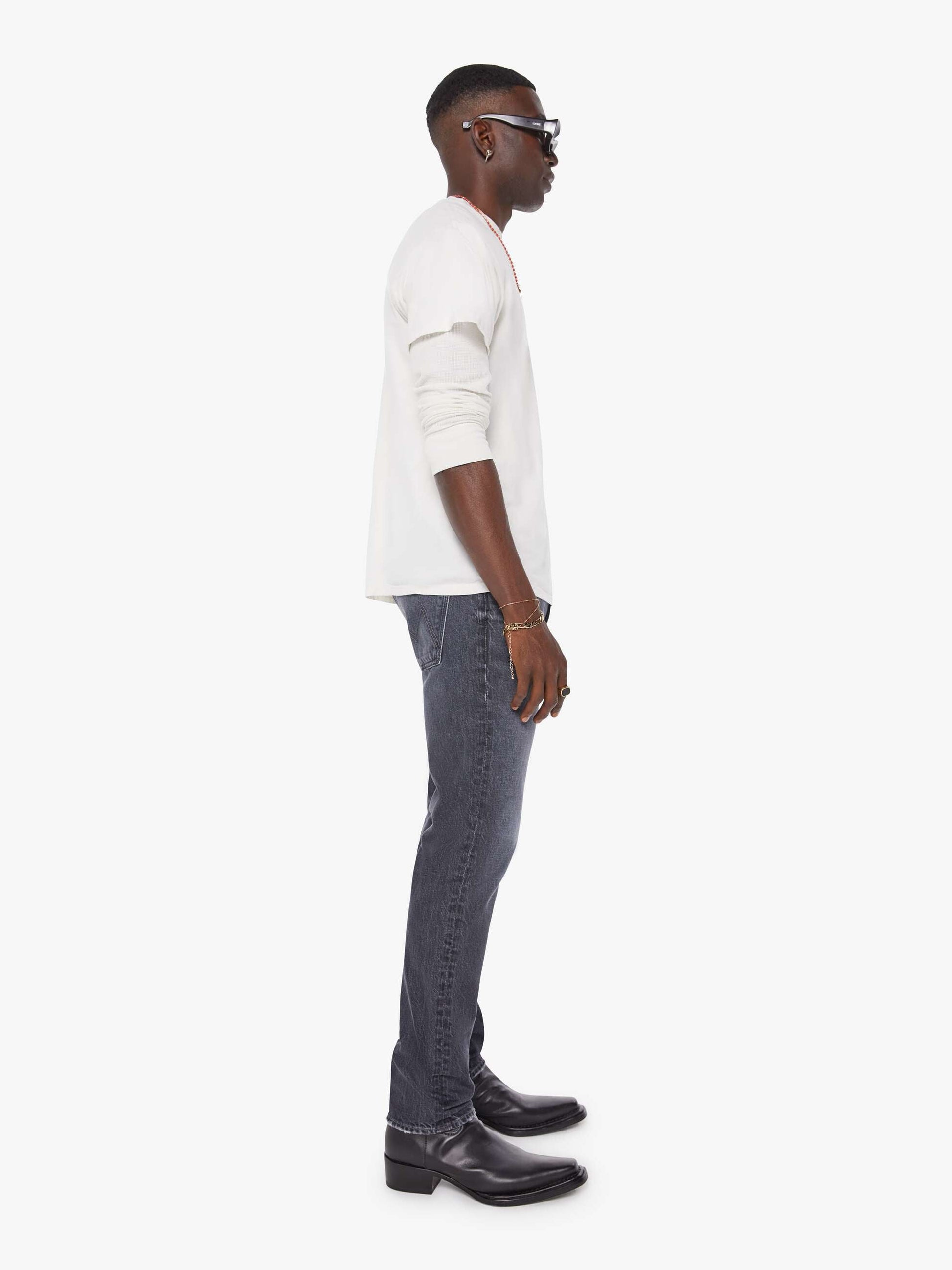 Mother Denim The Mega Neat Black