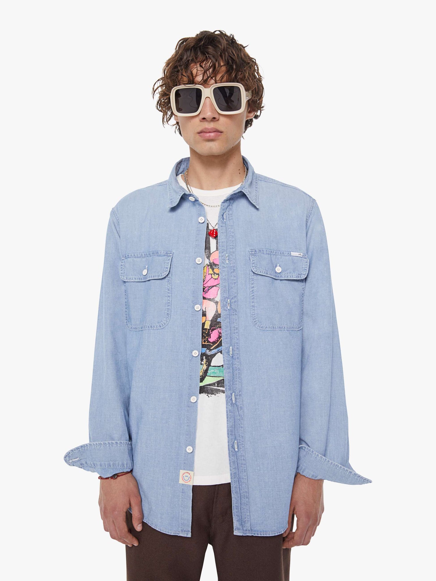 Mother Denim The Rounded Freeze Blue (Medium)