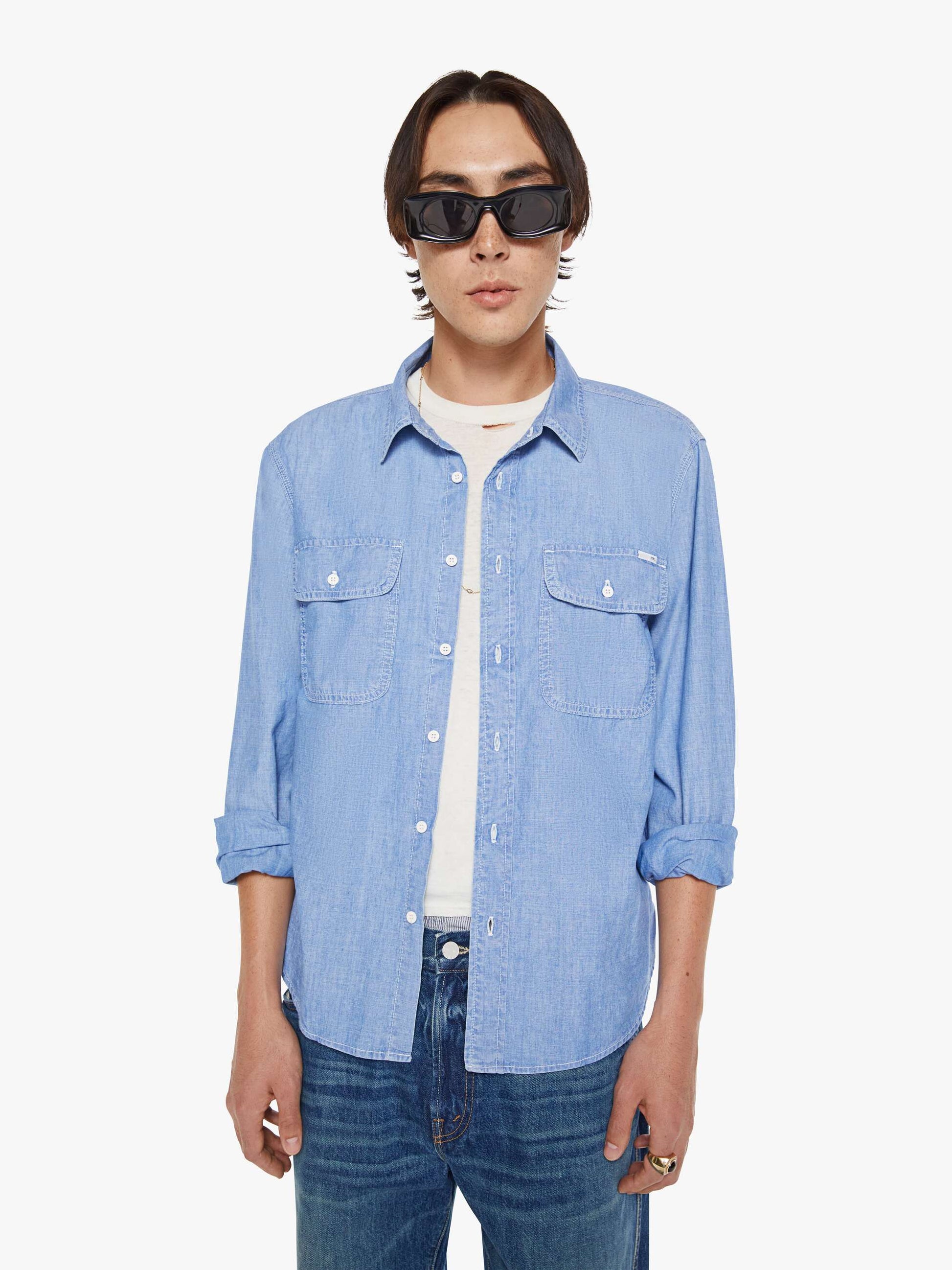 Mother Denim The Rounded Freeze Blue (Medium)