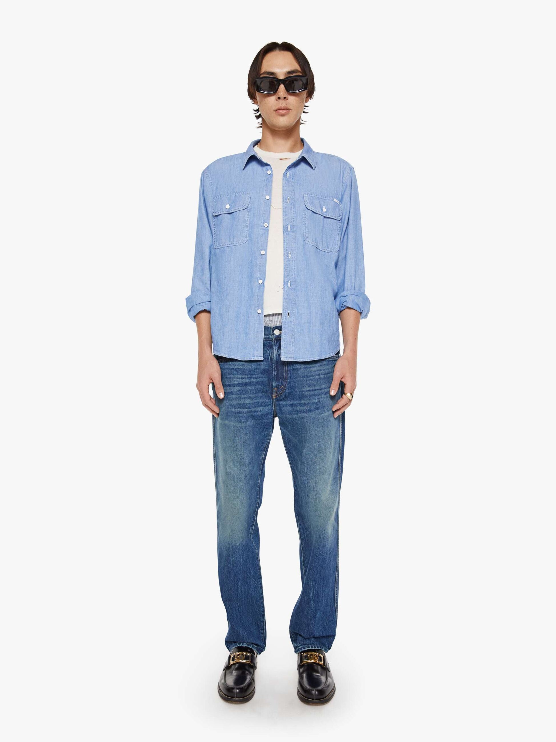 Mother Denim The Rounded Freeze Blue (Medium)
