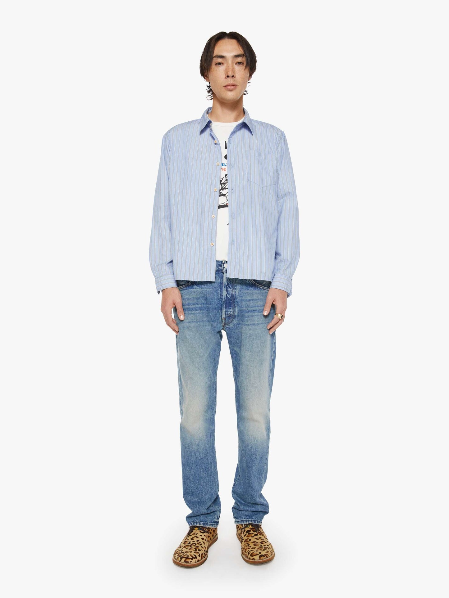 Mother Denim The Back To Square One Blue (Light-Pastel)