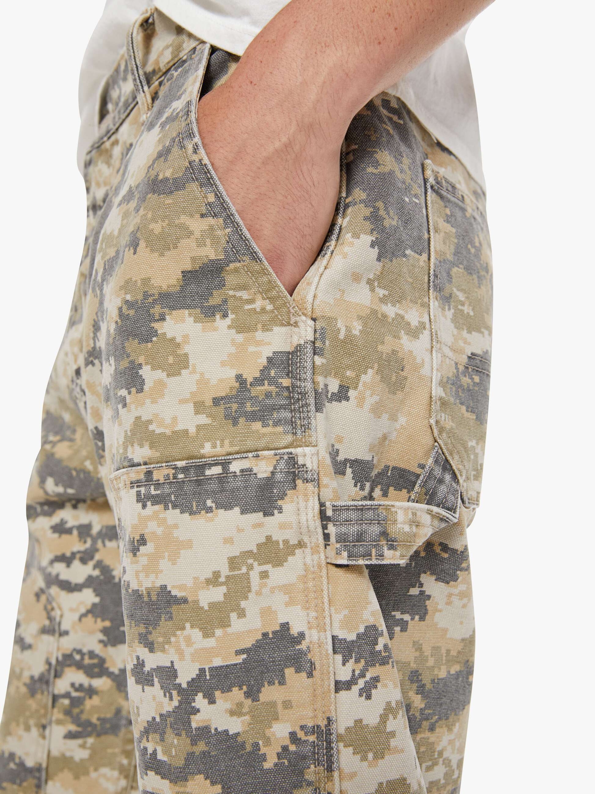 Mother Denim The Bees Knees Short Fray What The Duck Camo