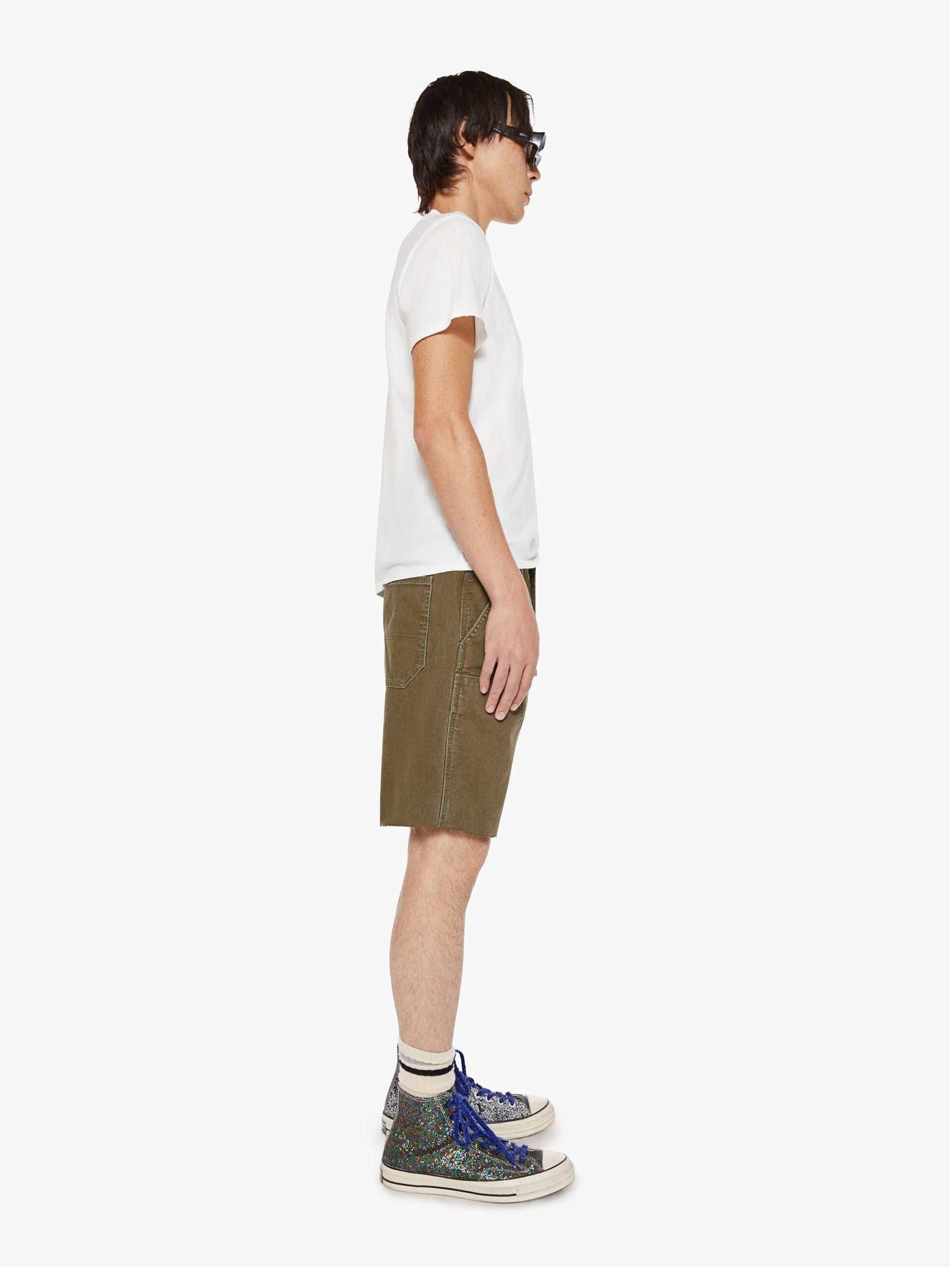 Mother Denim The Bees Knees Short Fray Green (Medium)