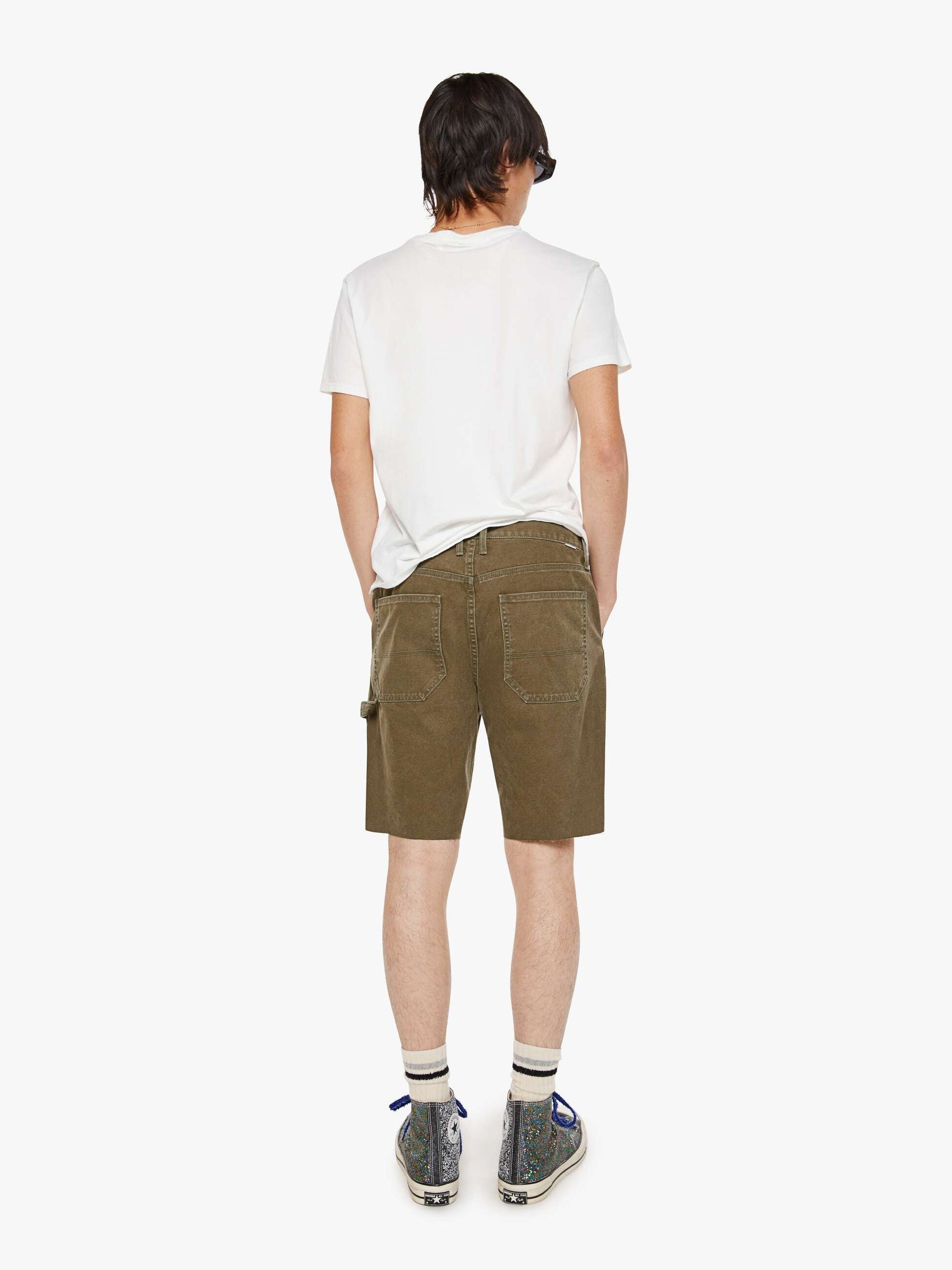 Mother Denim The Bees Knees Short Fray Green (Medium)