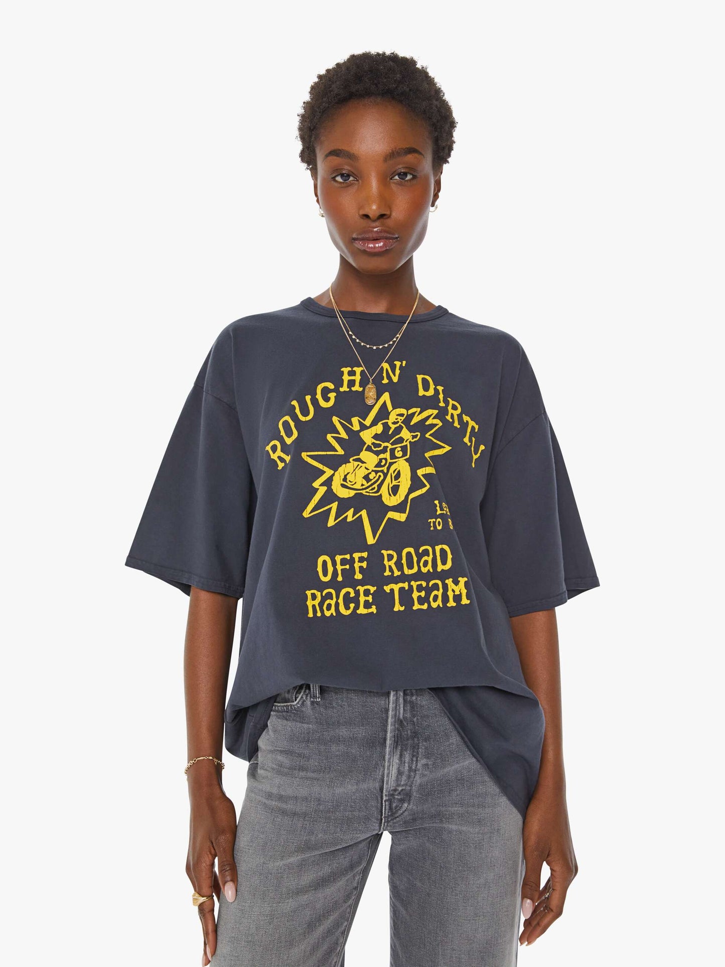 Mother Denim The Coops Tee Black