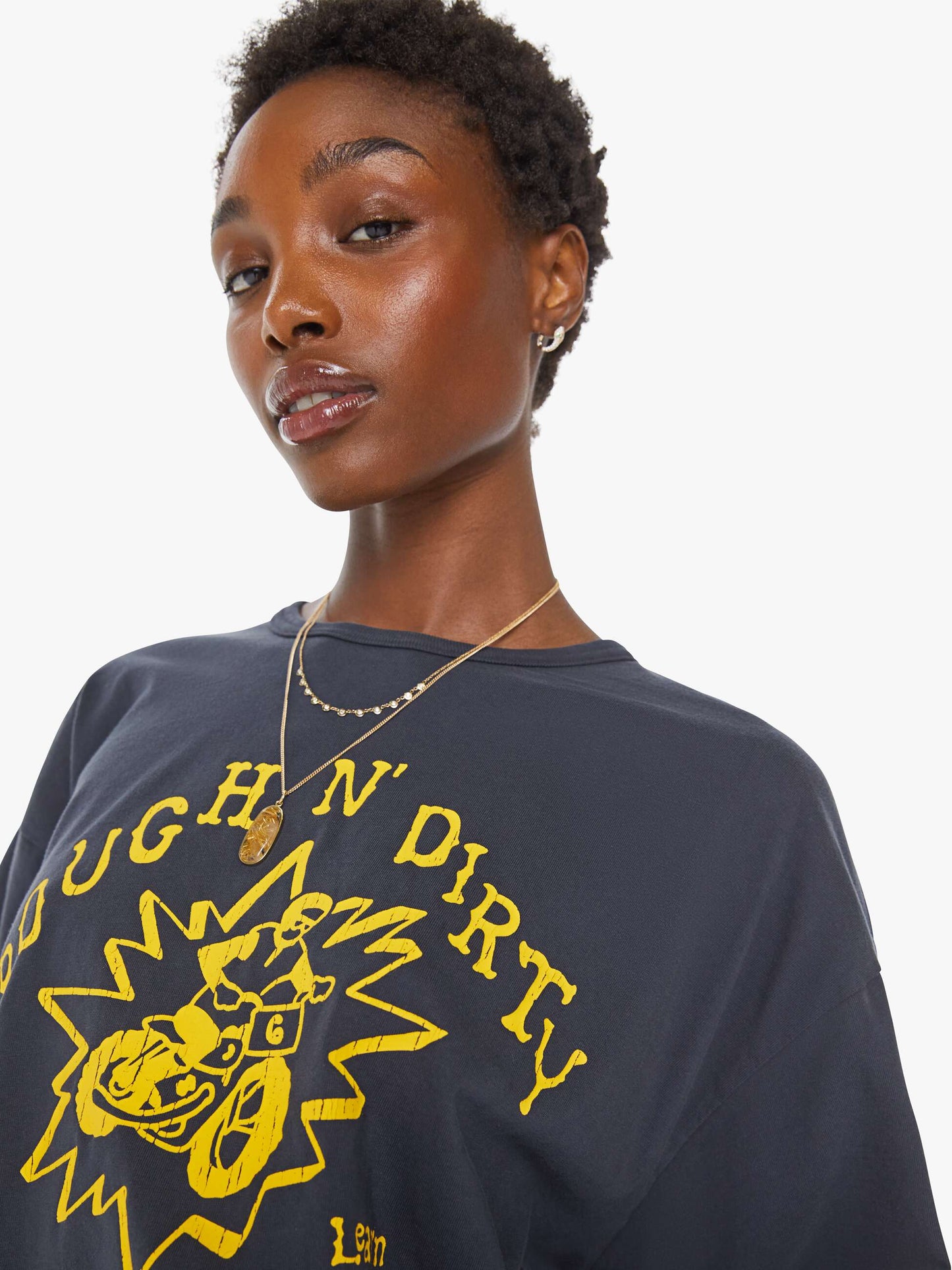 Mother Denim The Coops Tee Black