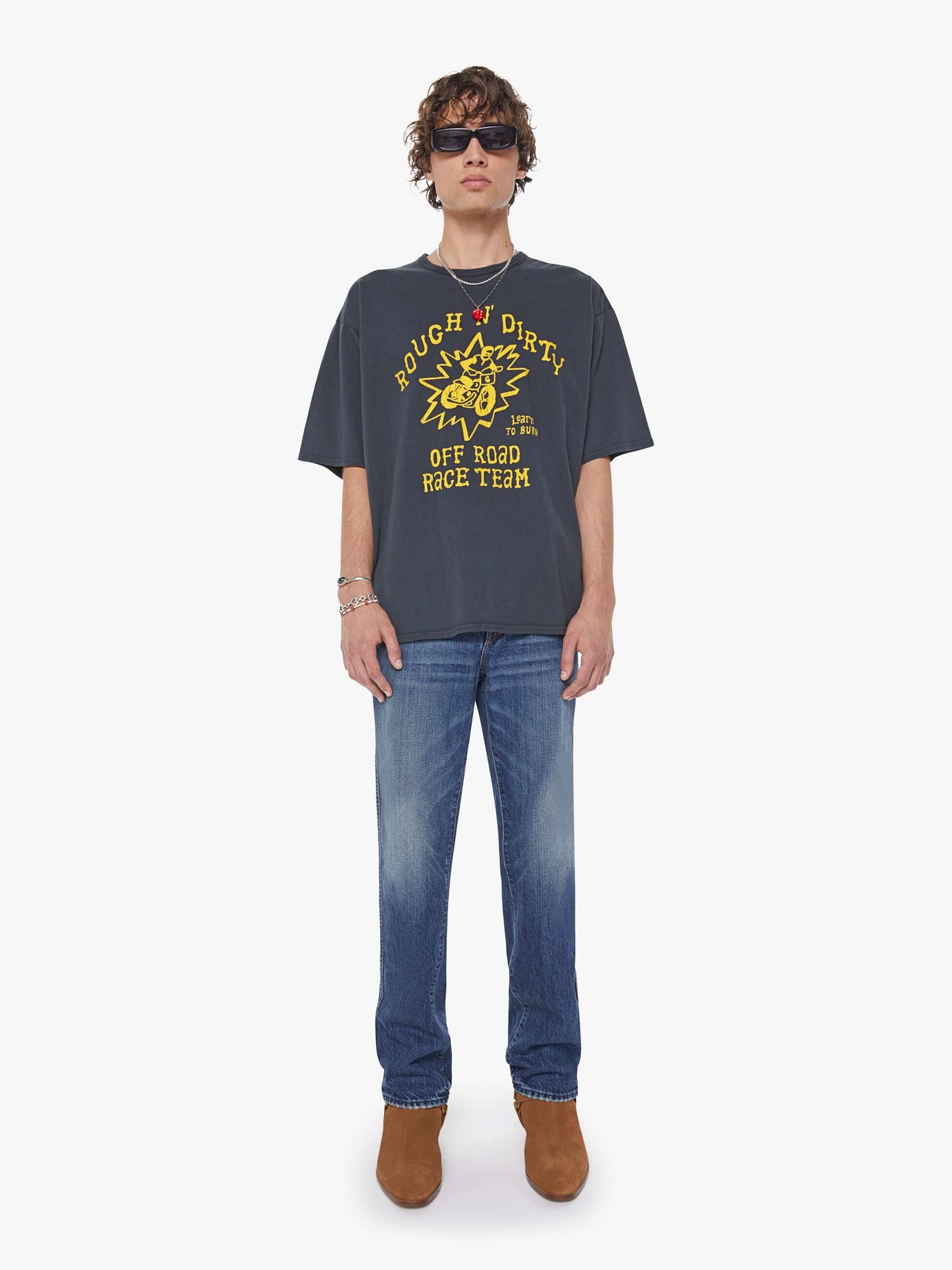 Mother Denim The Coops Tee Black