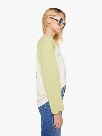 Mother Denim The Slugger 3Qtr Fray Green (Light-Pastel)