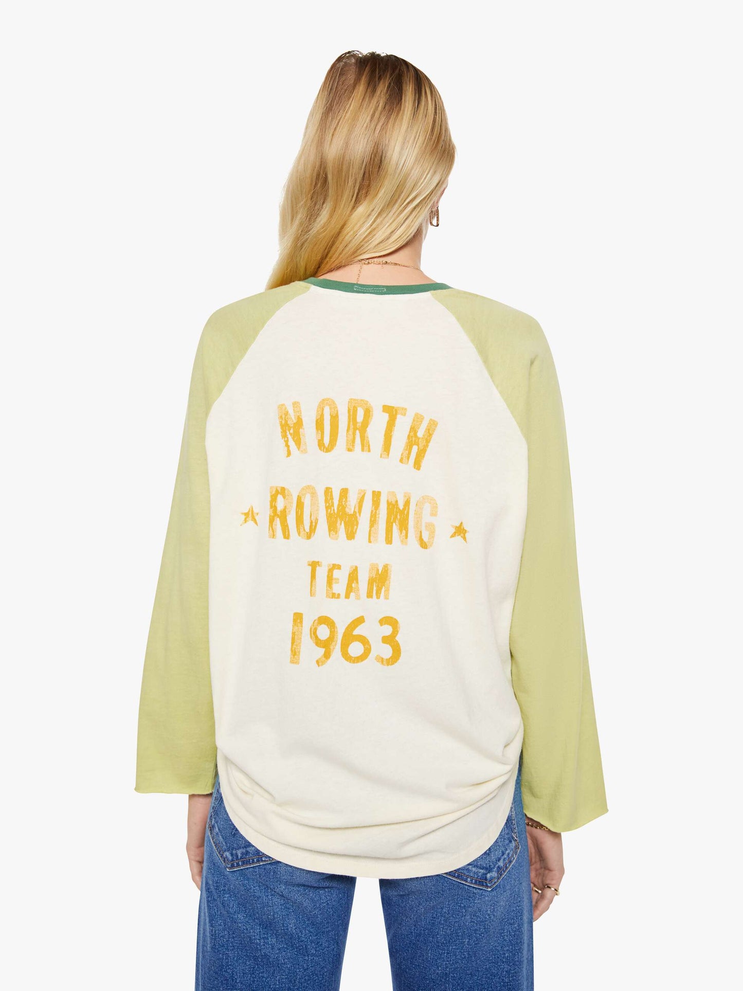 Mother Denim The Slugger 3Qtr Fray Green (Light-Pastel)
