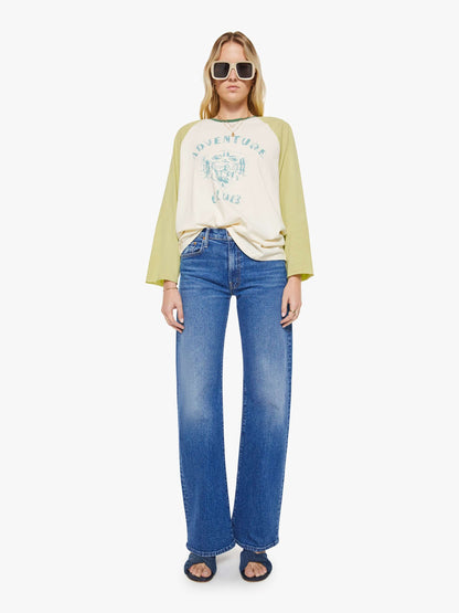 Mother Denim The Slugger 3Qtr Fray Green (Light-Pastel)