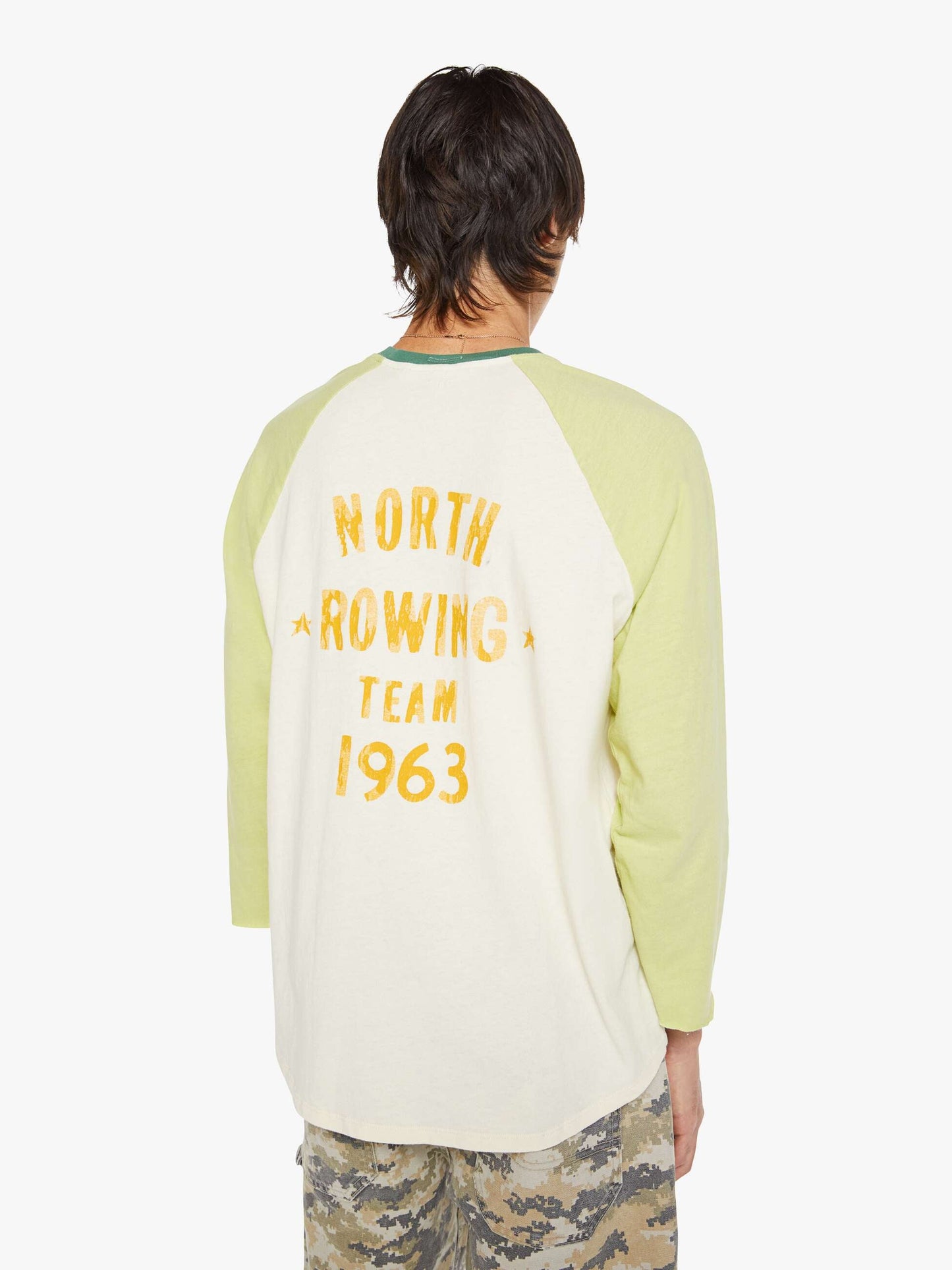 Mother Denim The Slugger 3Qtr Fray Green (Light-Pastel)