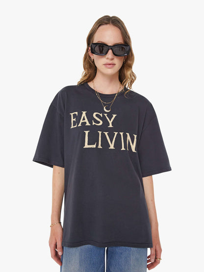 Mother Denim The Coops Tee Black (Charcoal)
