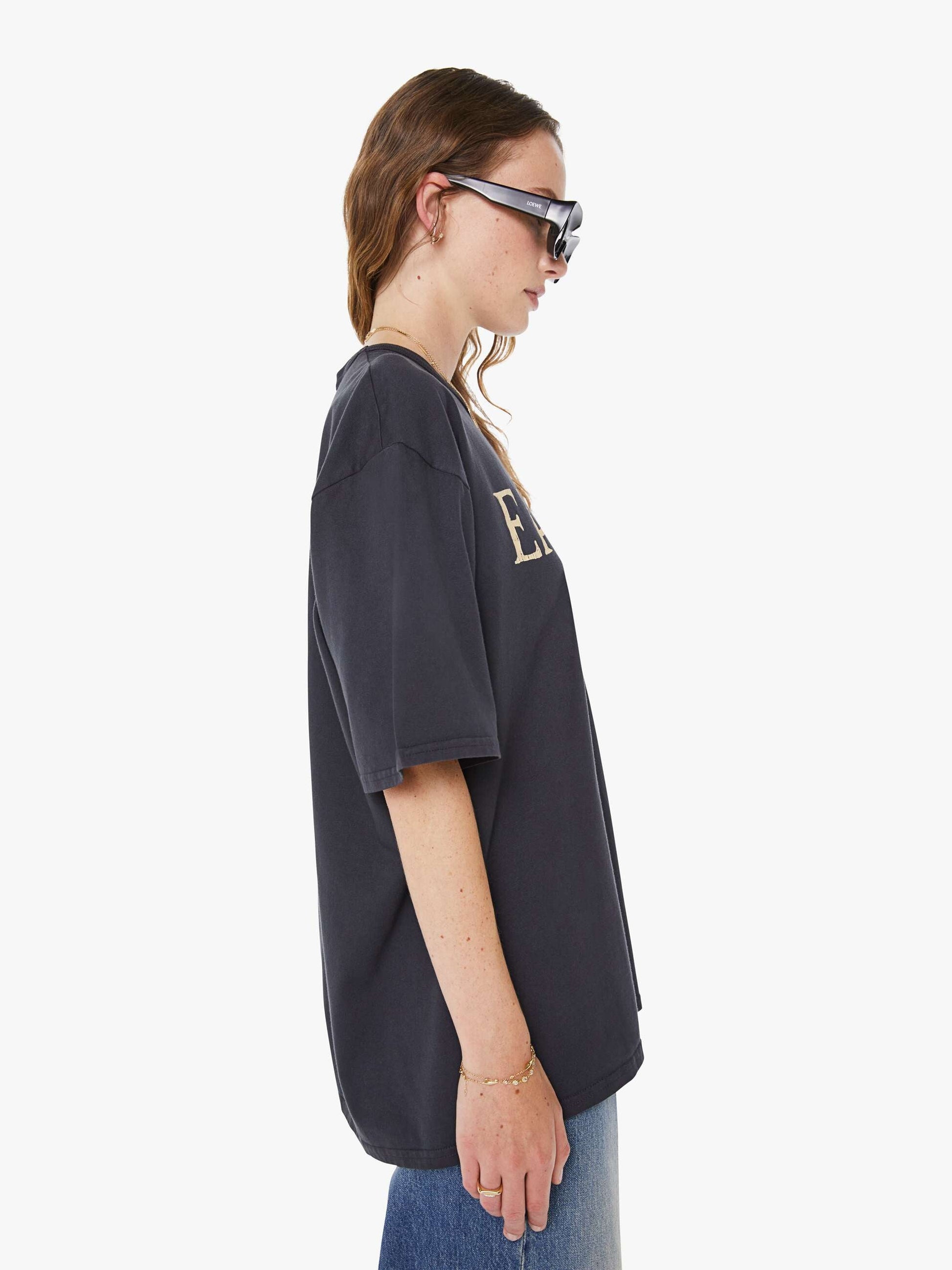 Mother Denim The Coops Tee Black (Charcoal)