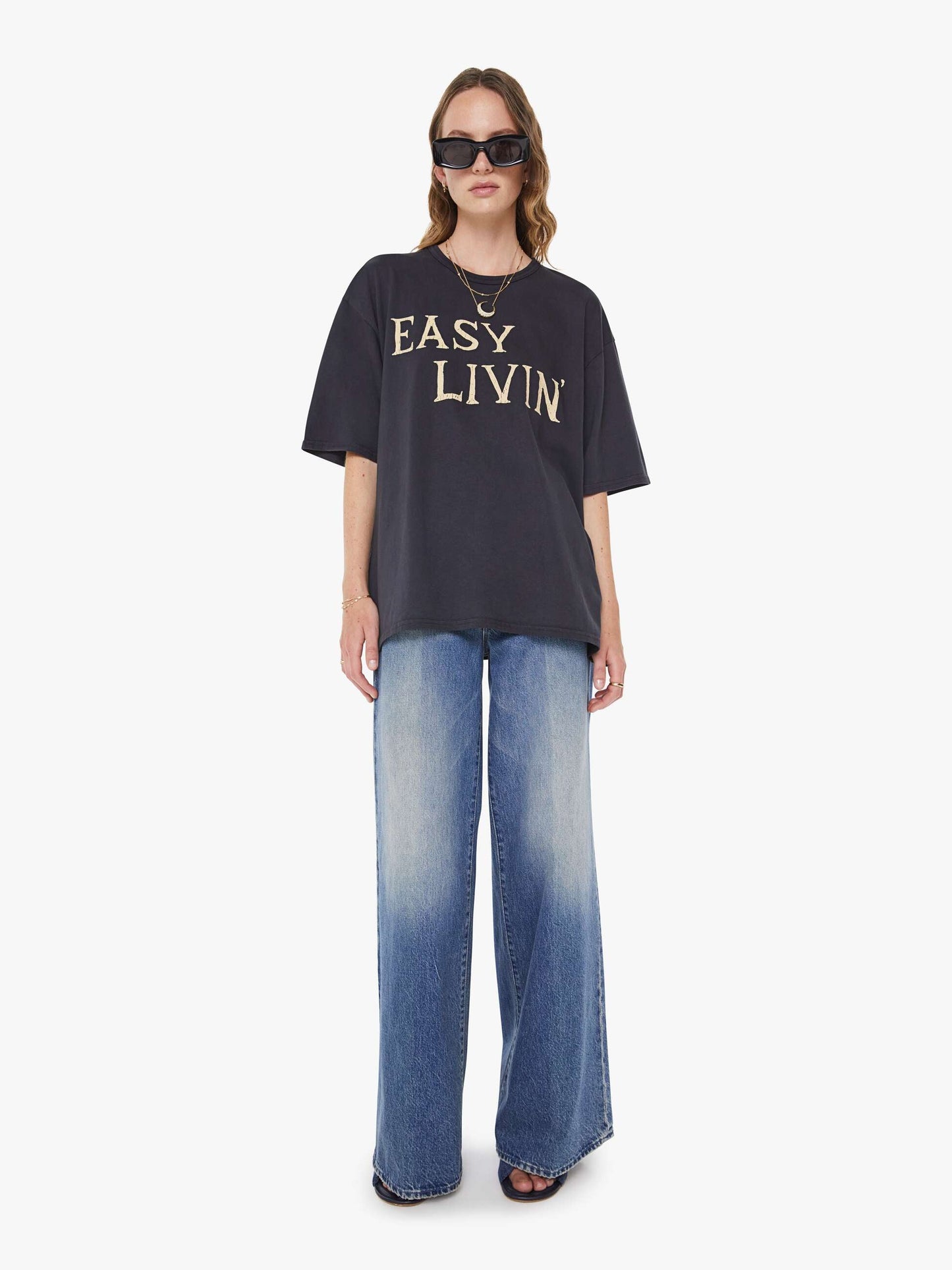 Mother Denim The Coops Tee Black (Charcoal)
