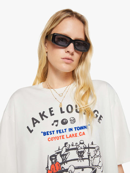 Mother Denim The Cut Off Coops Tee White