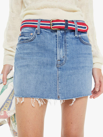 Mother Denim The Ditcher Mini Fray Heads Or Tails