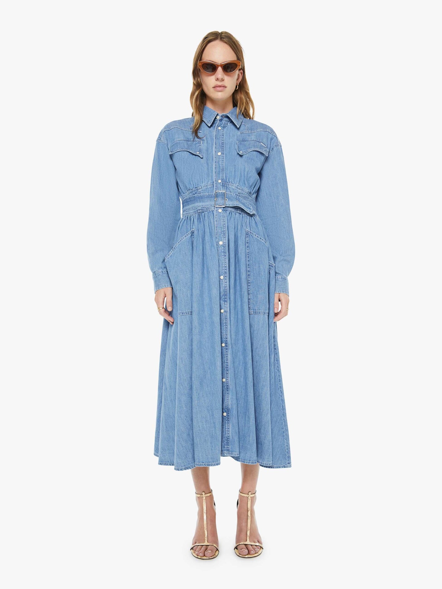 Mother Denim The Gallop Dress Beige (Medium)