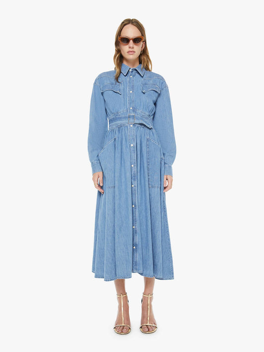 Mother Denim The Gallop Dress Beige (Medium)