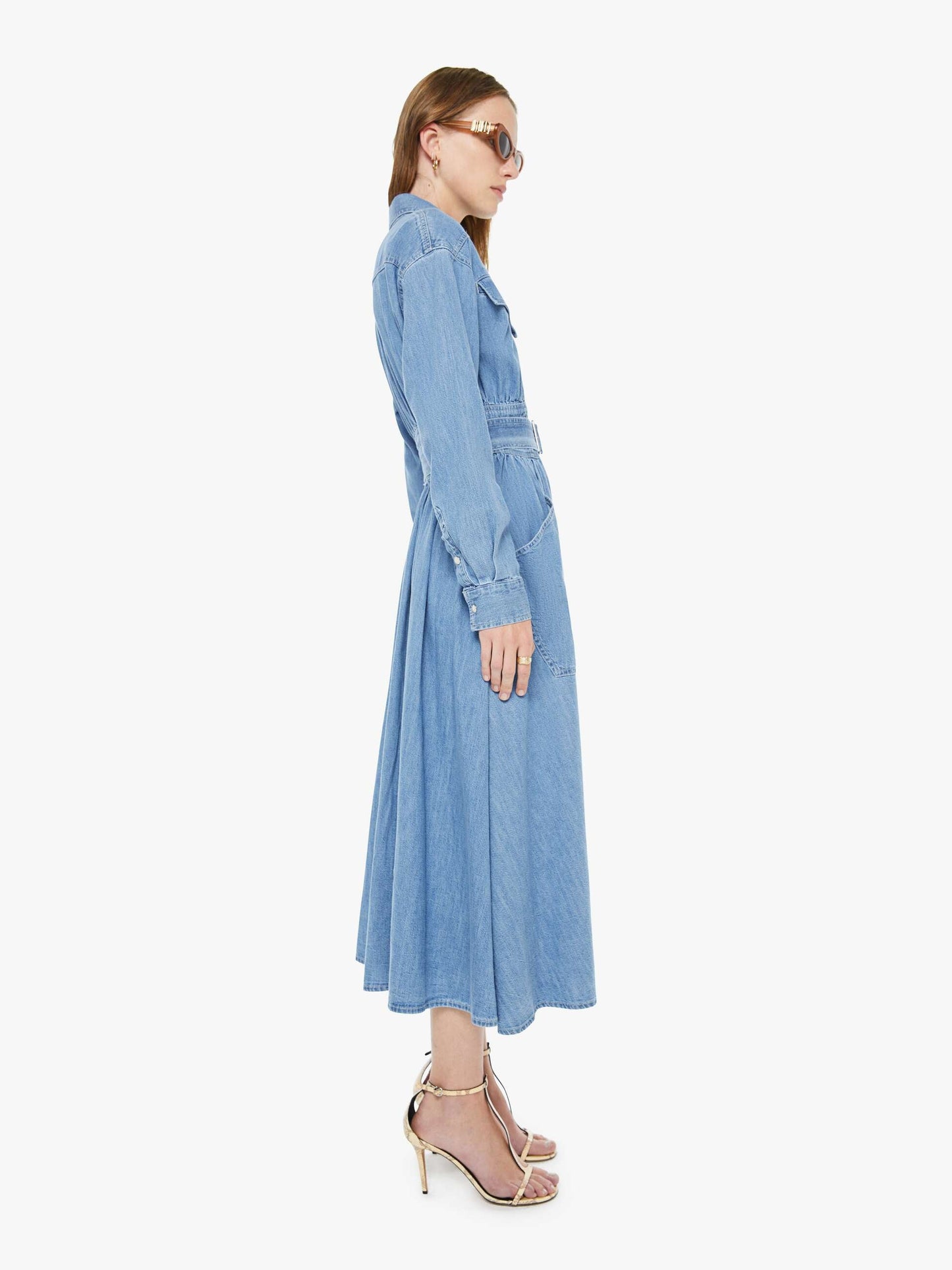 Mother Denim The Gallop Dress Beige (Medium)