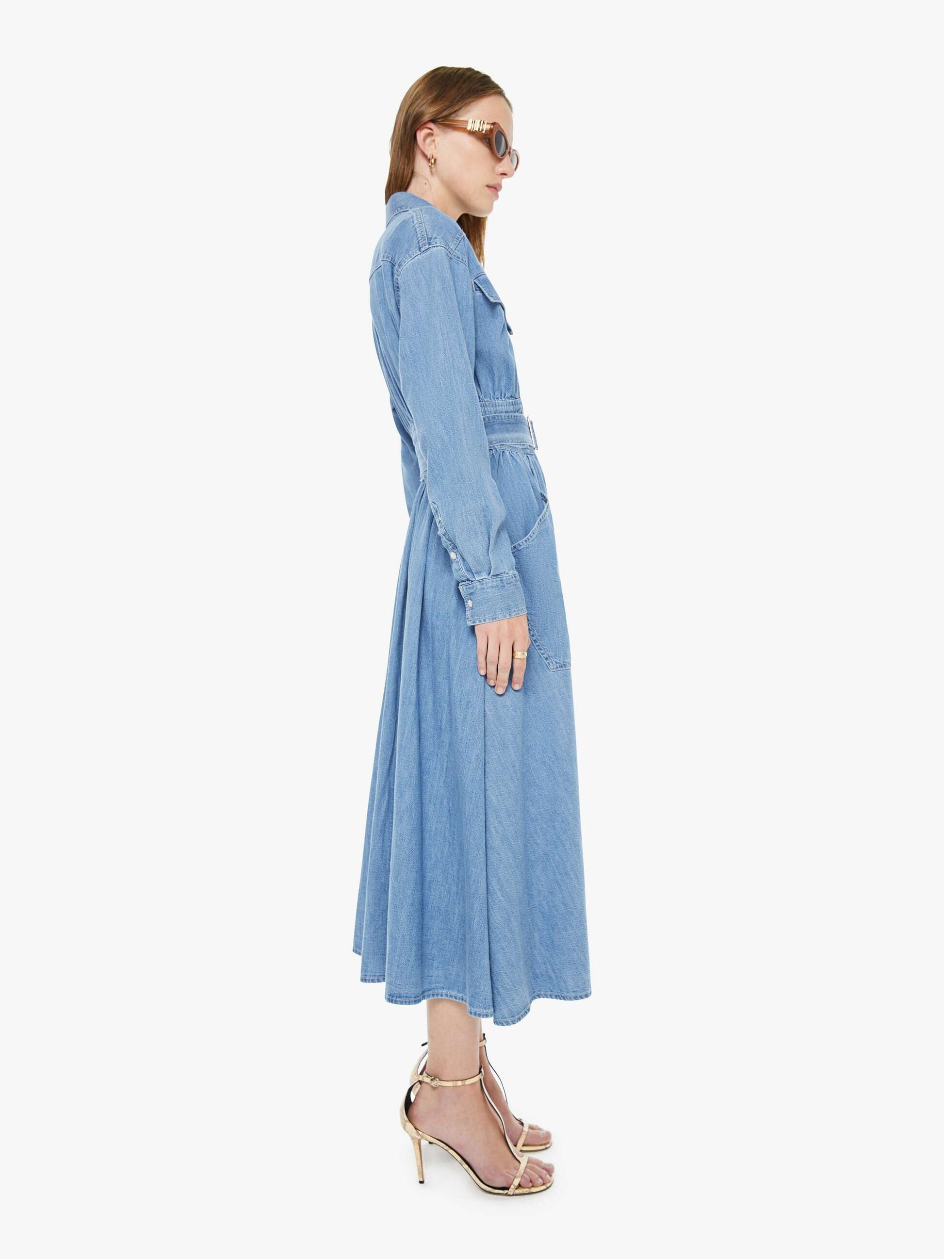 Mother Denim The Gallop Dress Beige (Medium)