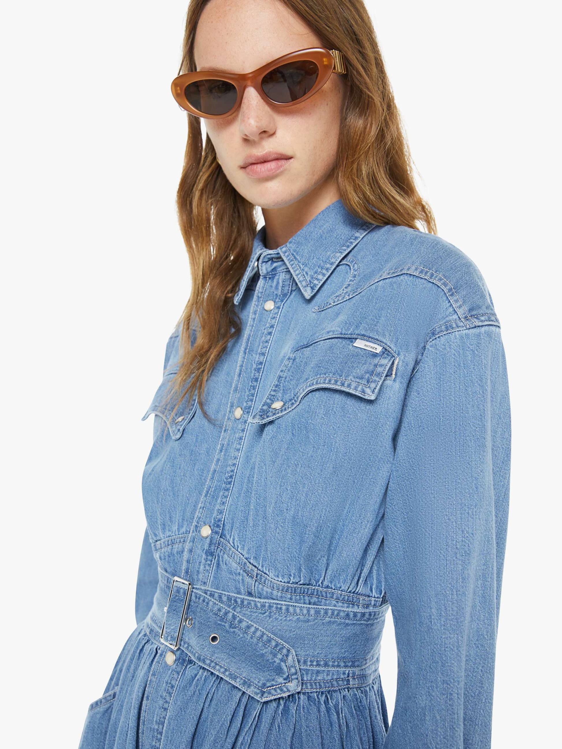 Mother Denim The Gallop Dress Beige (Medium)