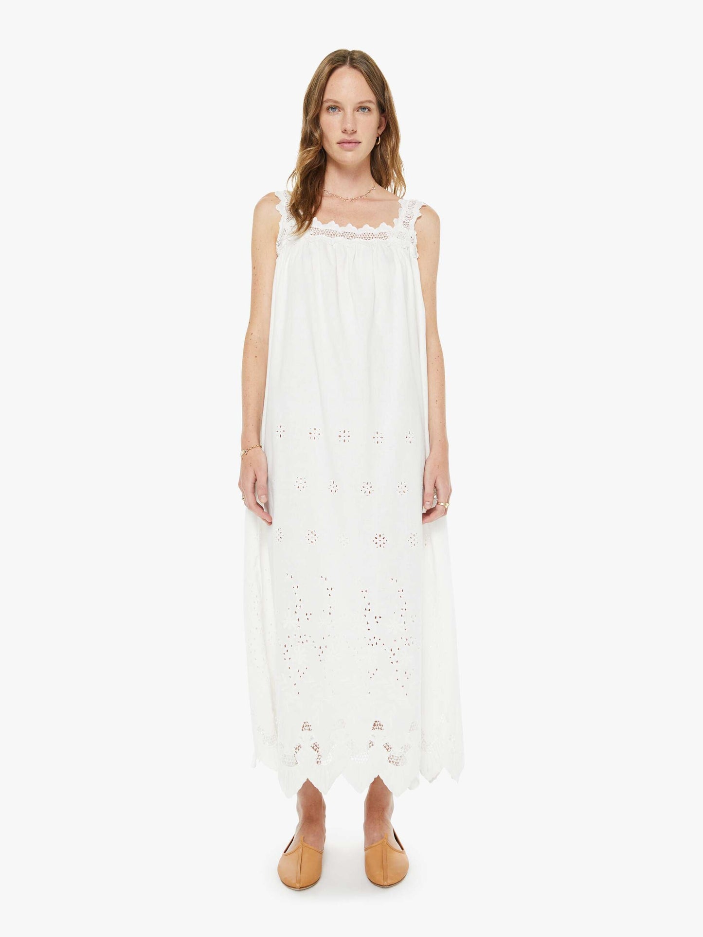 Mother Denim The Lullaby Maxi White