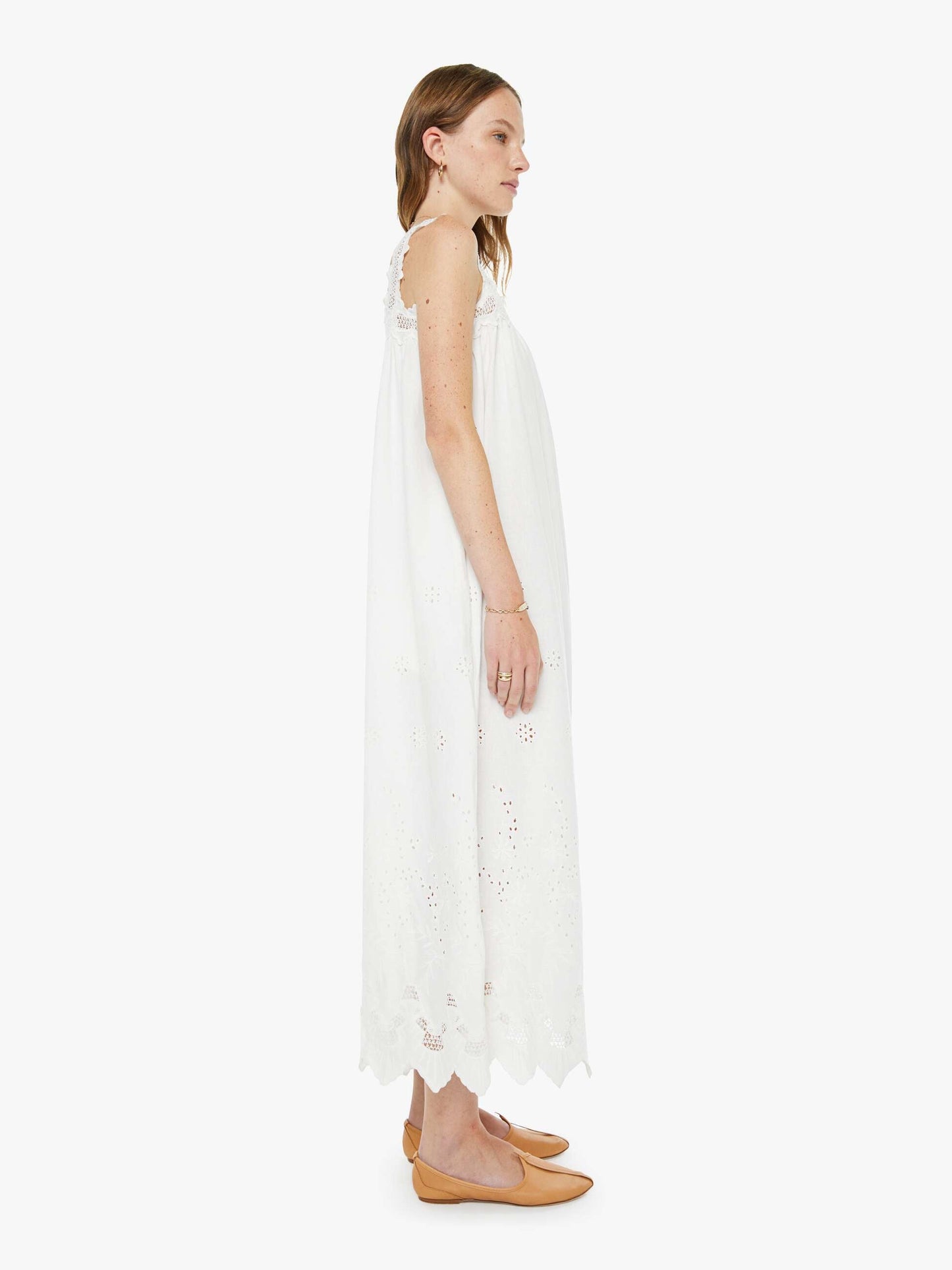 Mother Denim The Lullaby Maxi White