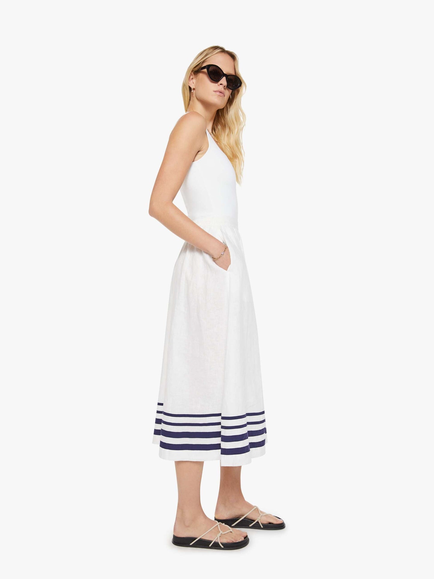 Mother Denim XiRENA Lucille Skirt White