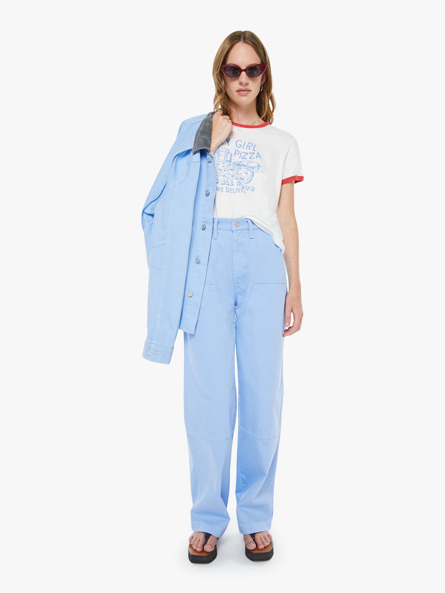 Mother Denim The Frontline Jacket Blue (Light-Pastel)