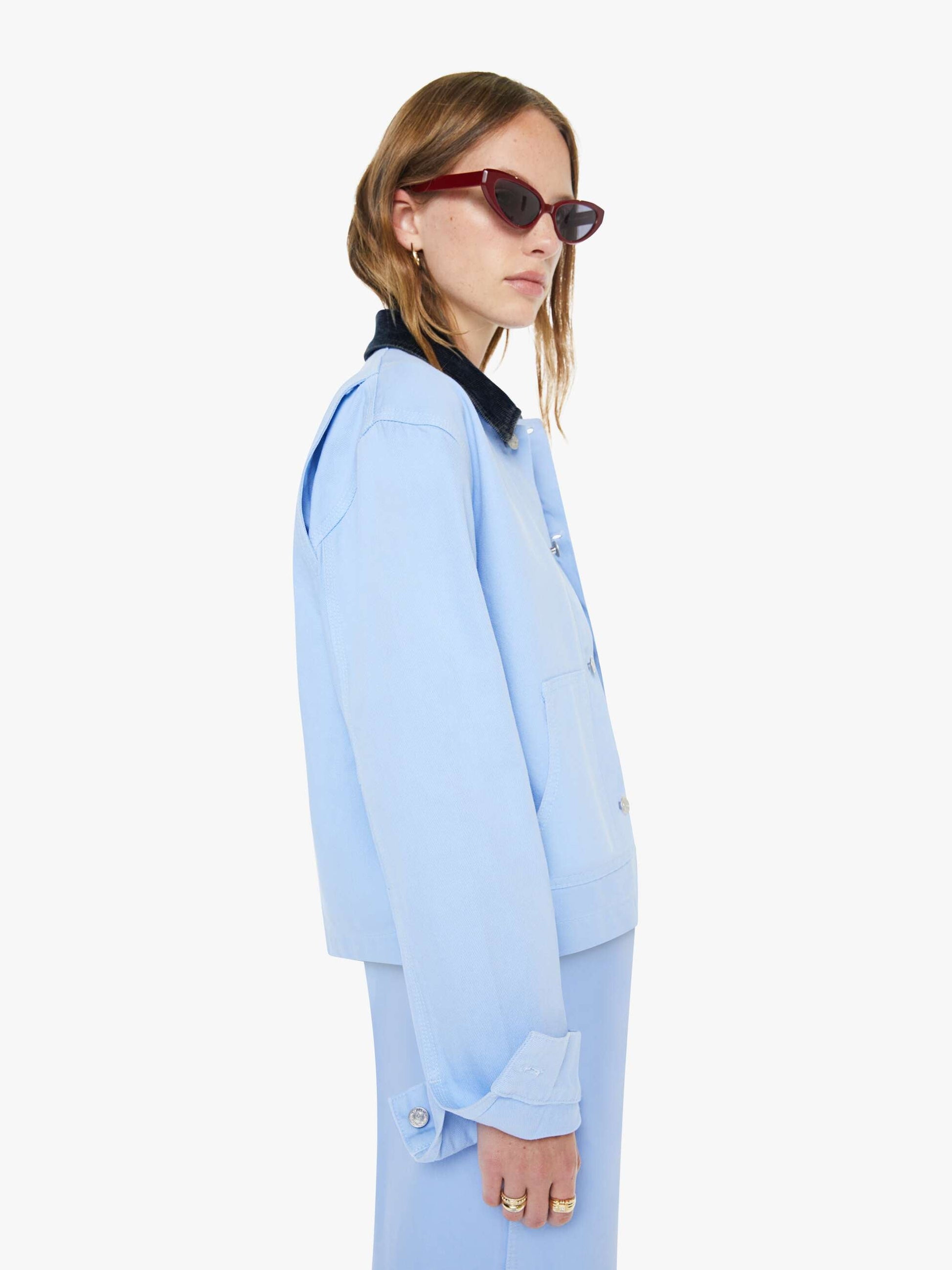 Mother Denim The Frontline Jacket Blue (Light-Pastel)