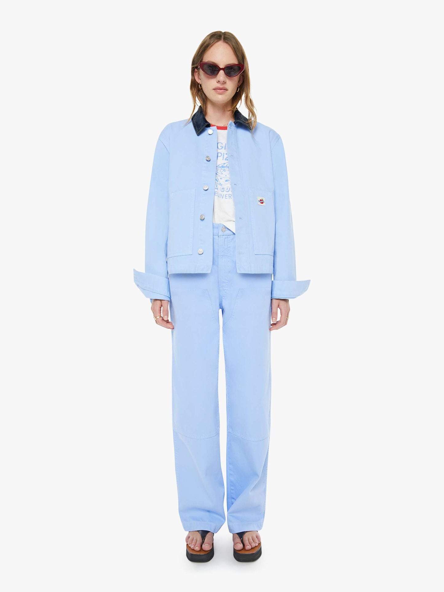 Mother Denim The Frontline Jacket Blue (Light-Pastel)