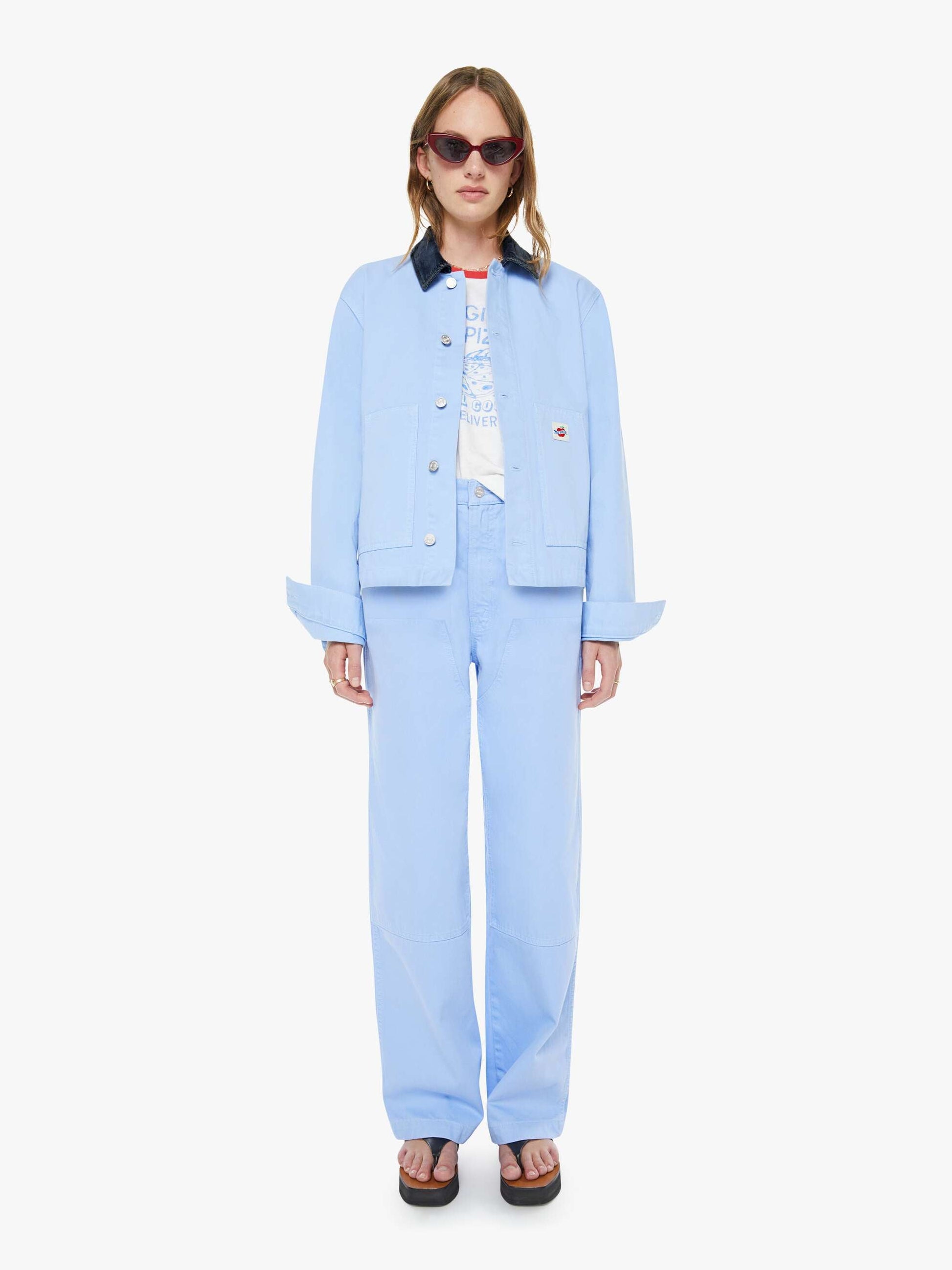 Mother Denim The Frontline Jacket Blue (Light-Pastel)
