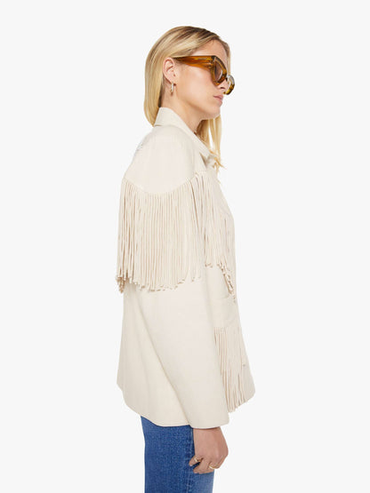 Mother Denim Alix of Bohemia Jude Fringe Jacket DUNE