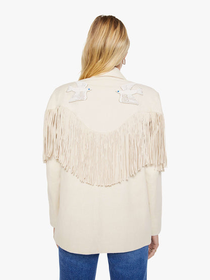Mother Denim Alix of Bohemia Jude Fringe Jacket DUNE