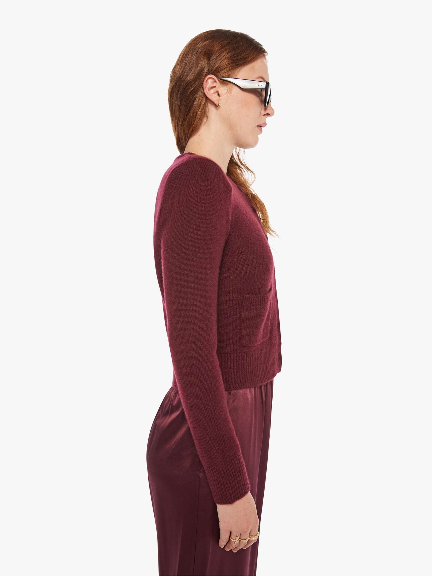 Mother Denim SABLYN Emilia Cardigan BORDEAUX