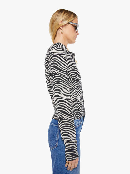 Mother Denim SPRWMN Baby Cardigan ZEBRA